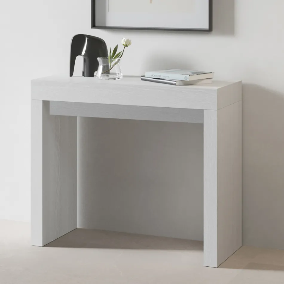 Extendable Console to 300 cm with 2-Legged Support Made in Italy - Phantom Viadurini
