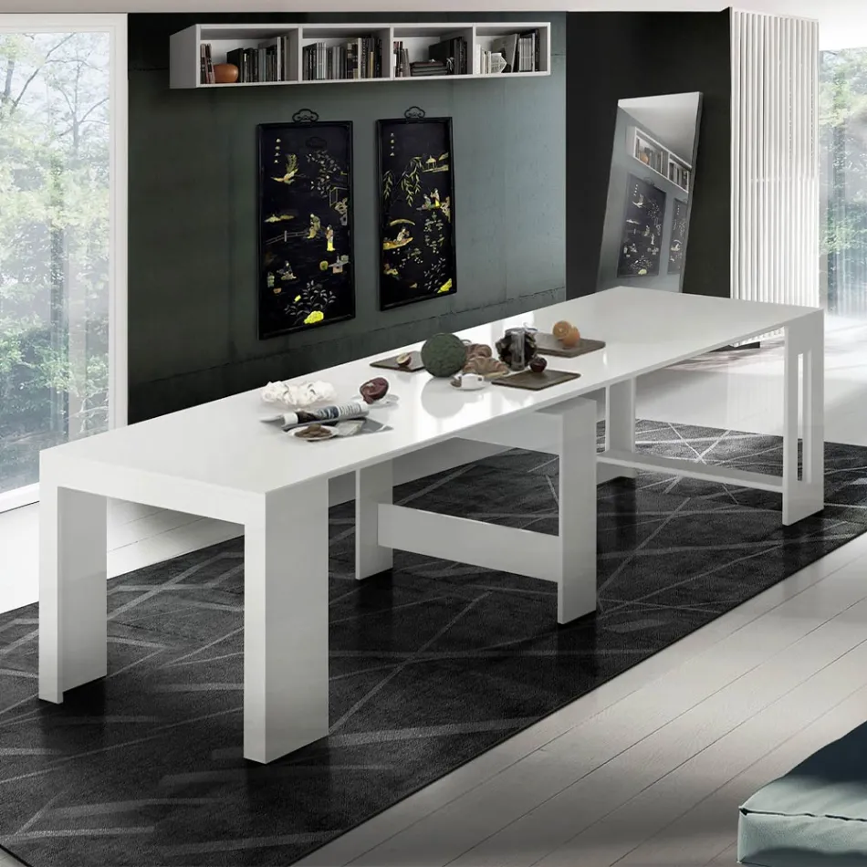 Console Extendable to 300 cm from Entrance or Lounge in Wood - Katharina Viadurini