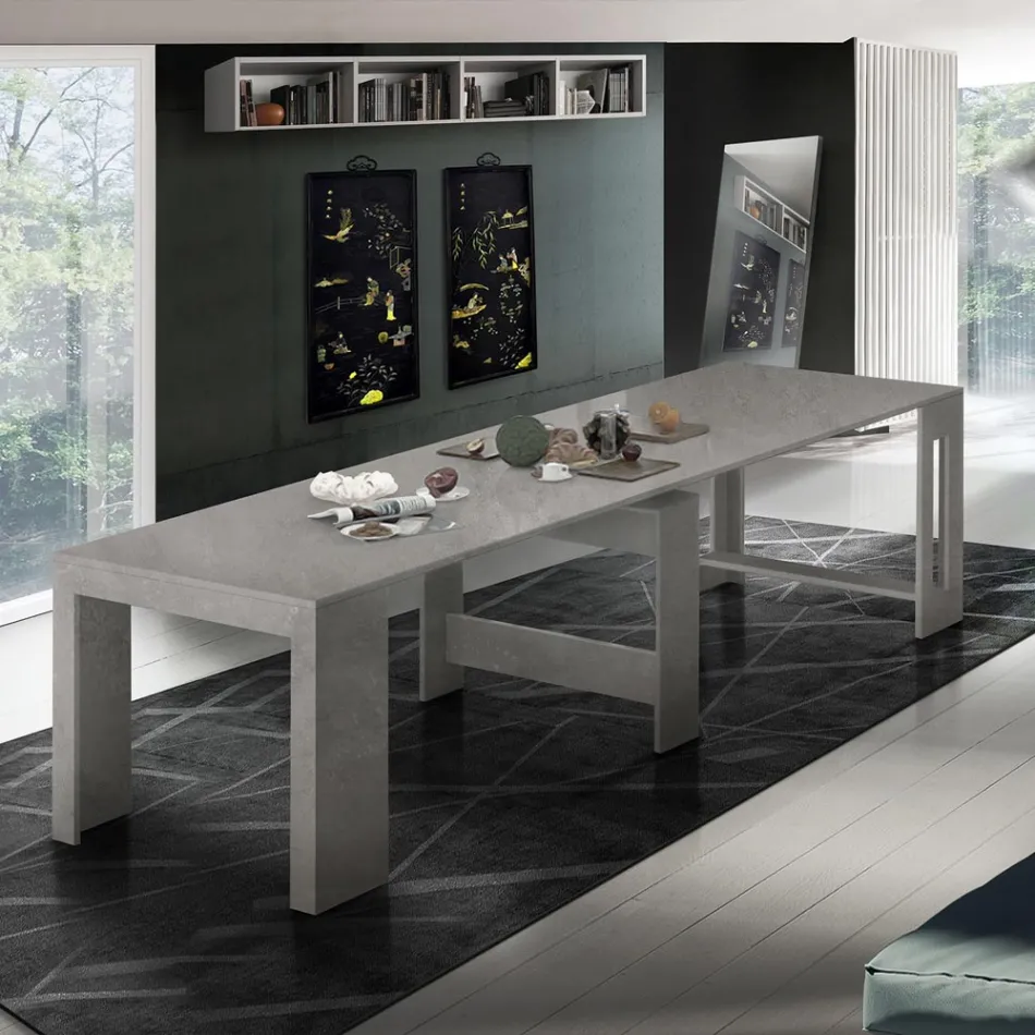 Console Extendable to 300 cm from Entrance or Lounge in Wood - Katharina Viadurini