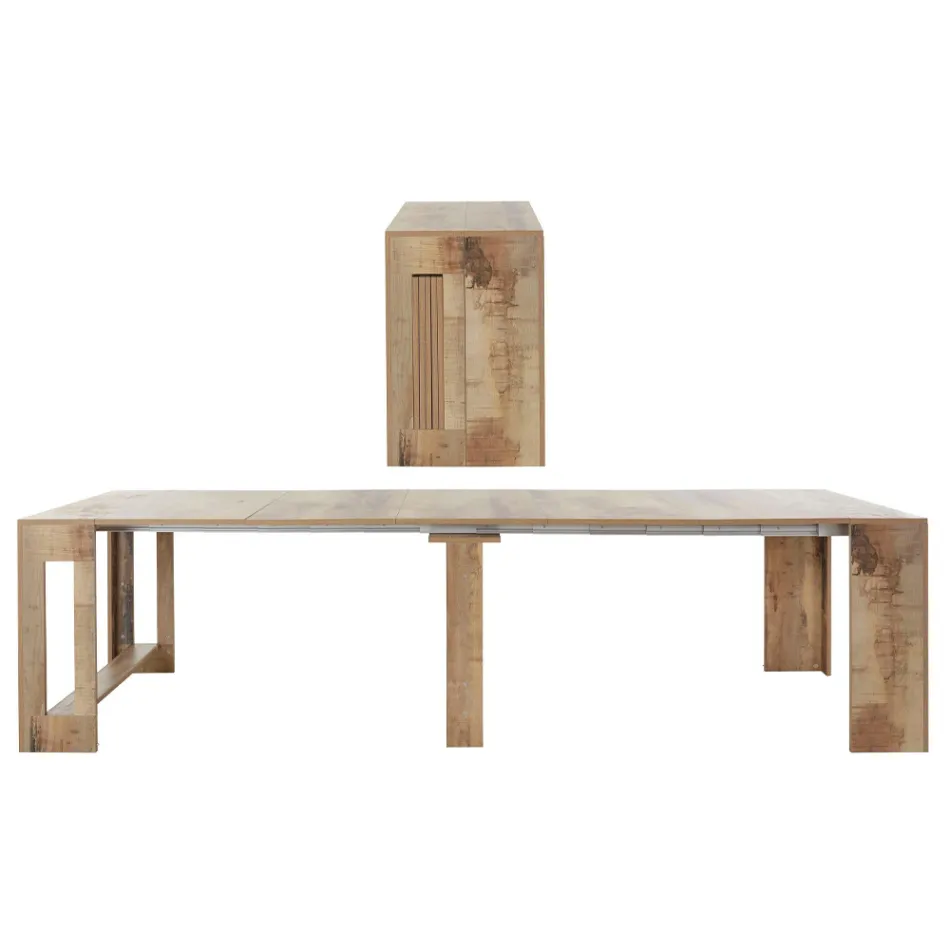 Console Extendable to 300 cm from Entrance or Lounge in Wood - Katharina Viadurini