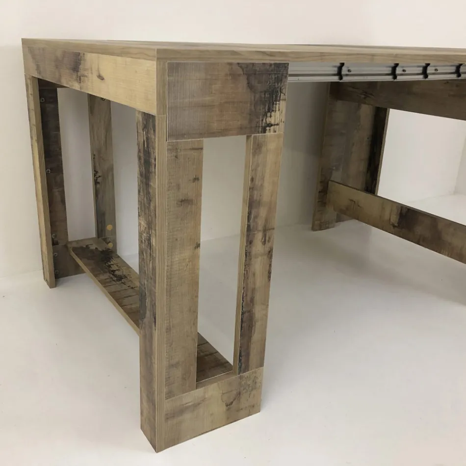 Console Extendable to 300 cm from Entrance or Lounge in Wood - Katharina Viadurini