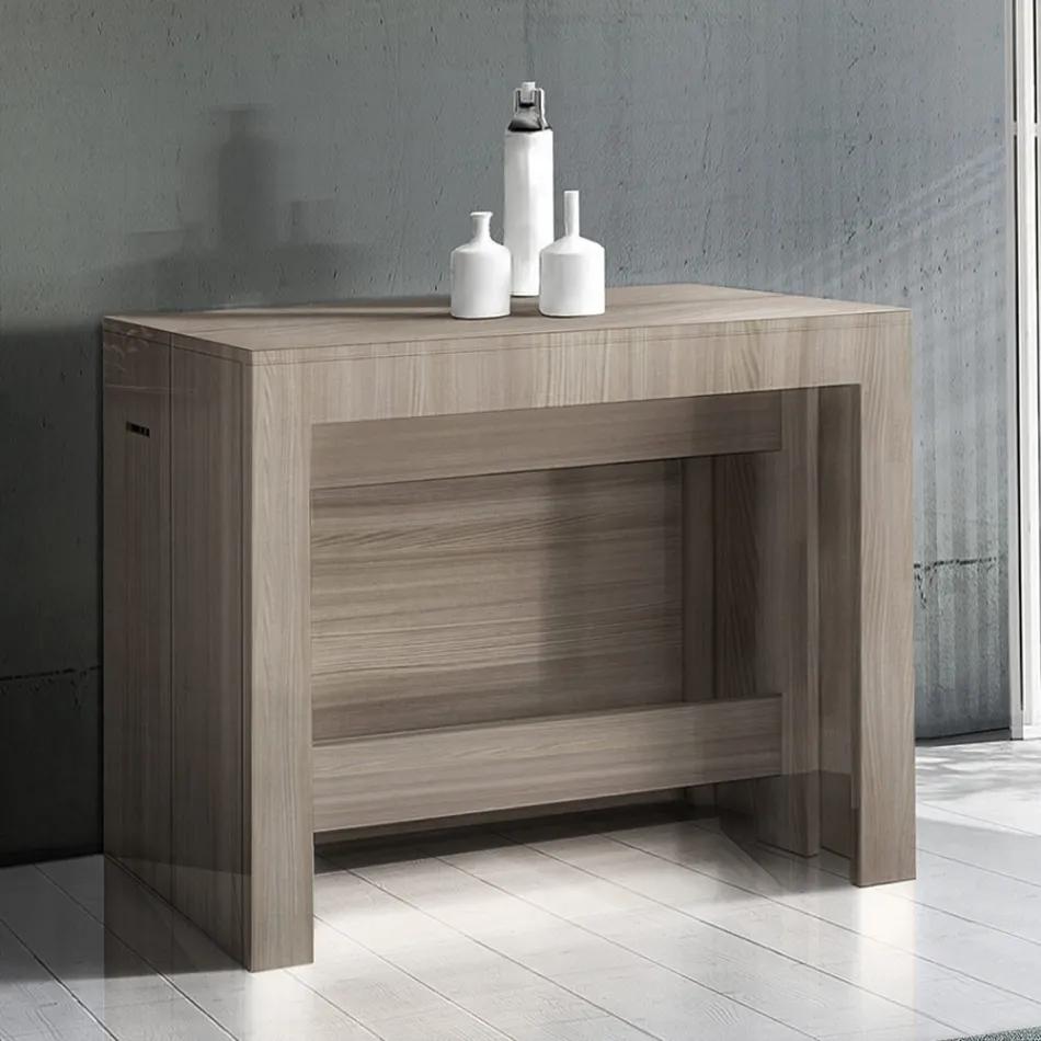 Console Extendable to 300 cm from Entrance or Lounge in Wood - Katharina Viadurini