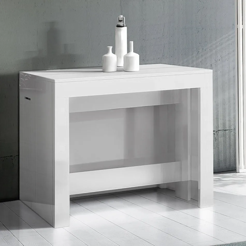 Console Extendable to 300 cm from Entrance or Lounge in Wood - Katharina Viadurini