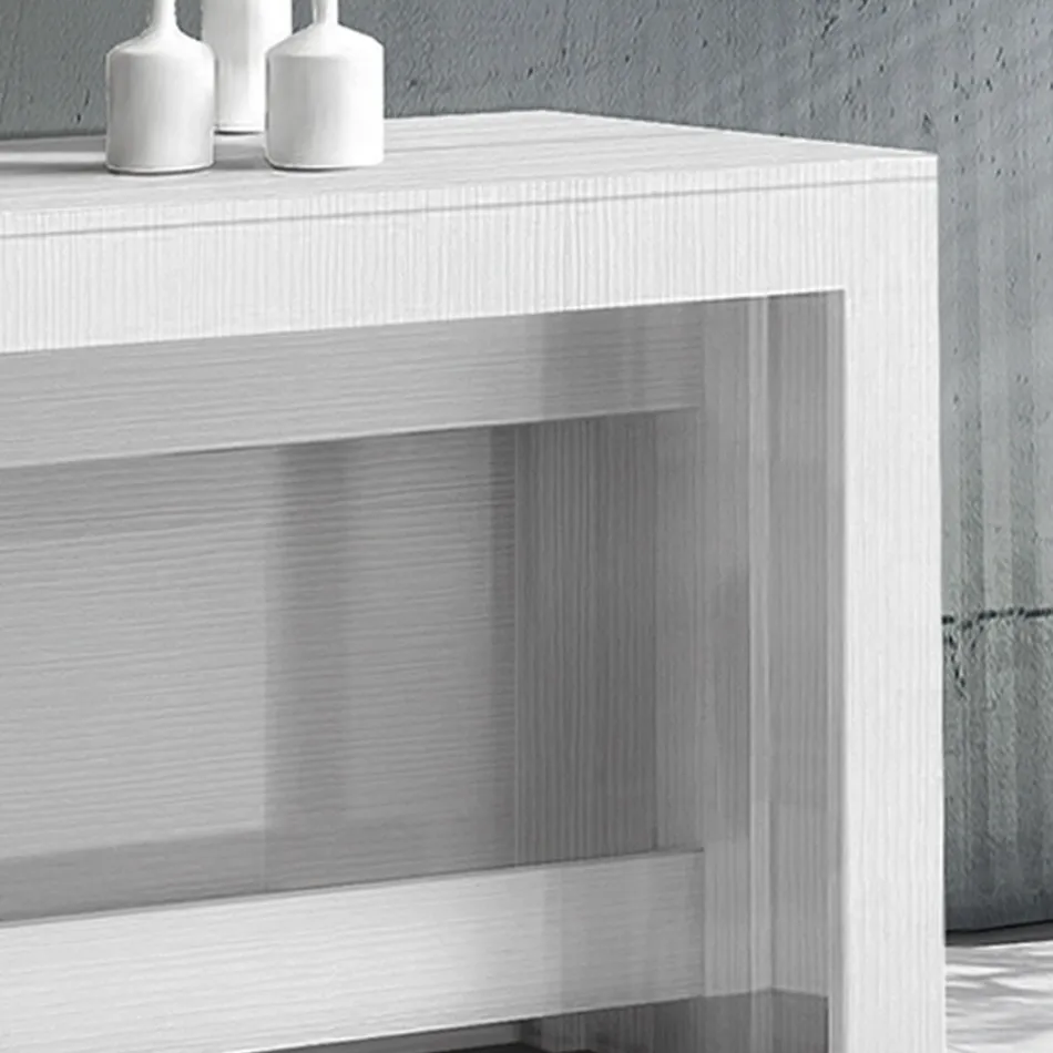 Console Extendable to 300 cm from Entrance or Lounge in Wood - Katharina Viadurini