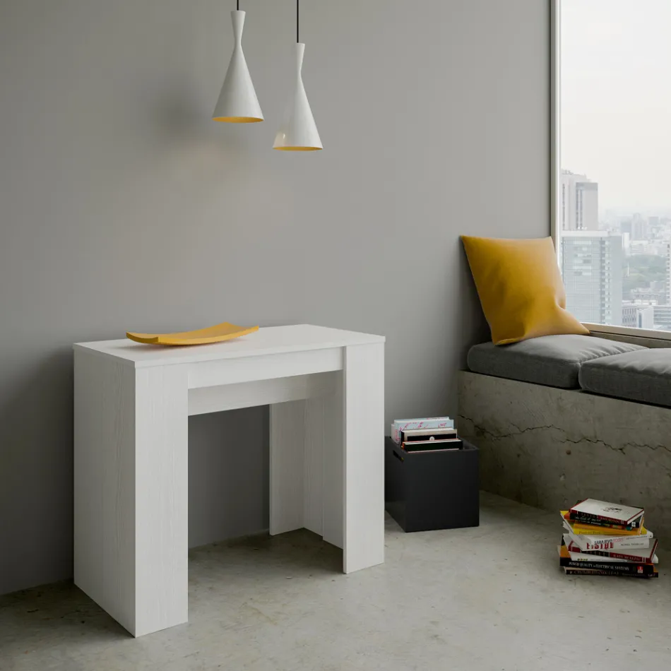 Extendable Console to 308 cm with Central Support Made in Italy - Oracle Viadurini