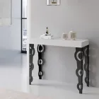 Extendable Console with Modern Iron Legs Made in Italy - Palazzo Viadurini
