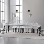 Extendable Console with Modern Iron Legs Made in Italy - Palazzo Viadurini