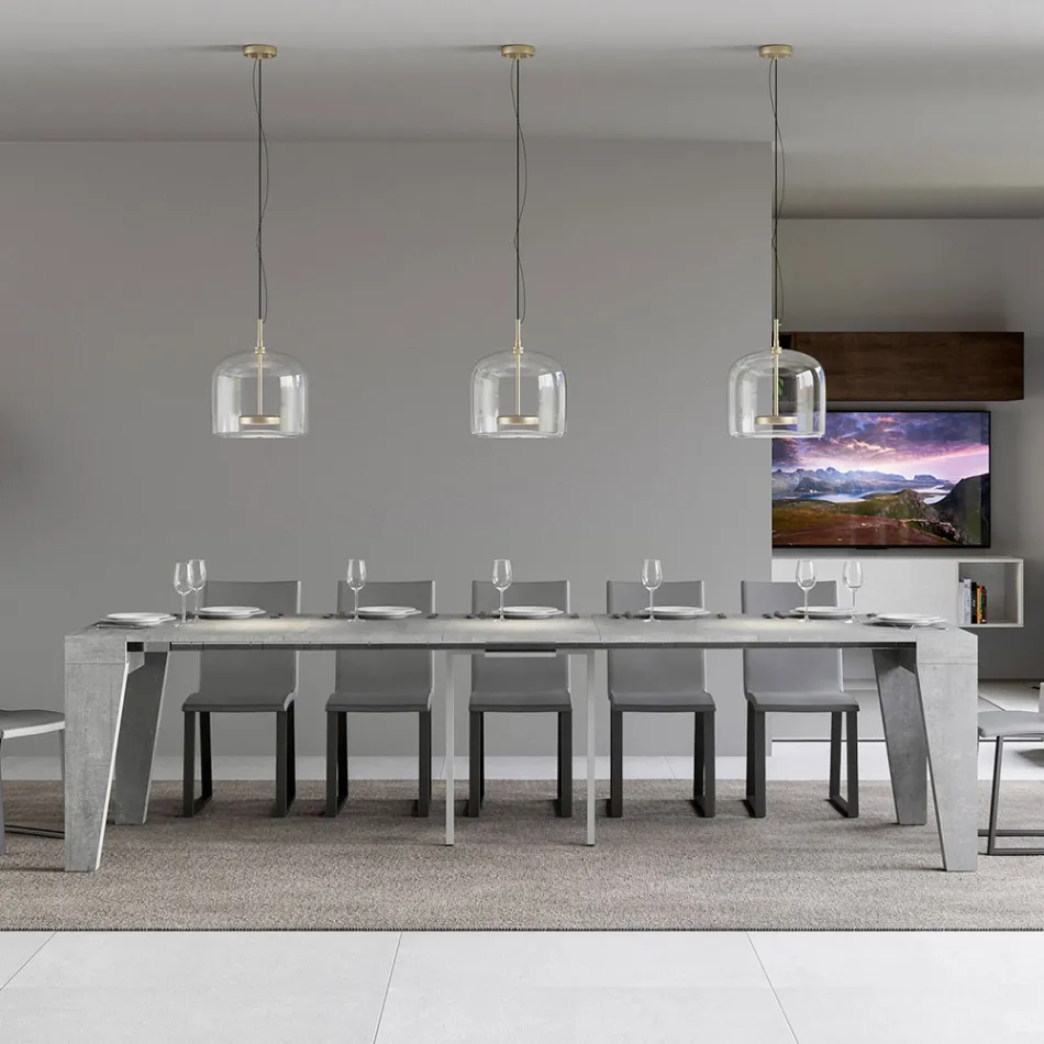 Extendable Console Available in 2 Different Sizes Made in Italy - Grifone Viadurini