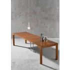 Extendable Console up to 12 seats in Walnut Wood Made in Italy - Picchia Viadurini