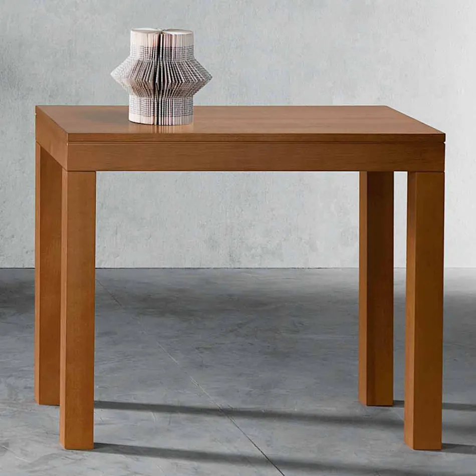 Extendable Console up to 12 seats in Walnut Wood Made in Italy - Picchia Viadurini