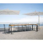 Extendable Console up to 300 cm with Anthracite Frame Made in Italy - Giant Viadurini