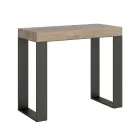 Extendable Console up to 300 cm with Anthracite Frame Made in Italy - Giant Viadurini