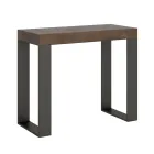 Extendable Console up to 300 cm with Anthracite Frame Made in Italy - Giant Viadurini