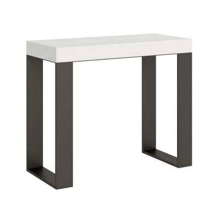 Extendable Console up to 300 cm with Anthracite Frame Made in Italy - Giant Viadurini