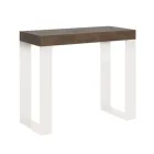 Extendable Console up to 300 cm with White Frame Made in Italy - Tesoro Viadurini