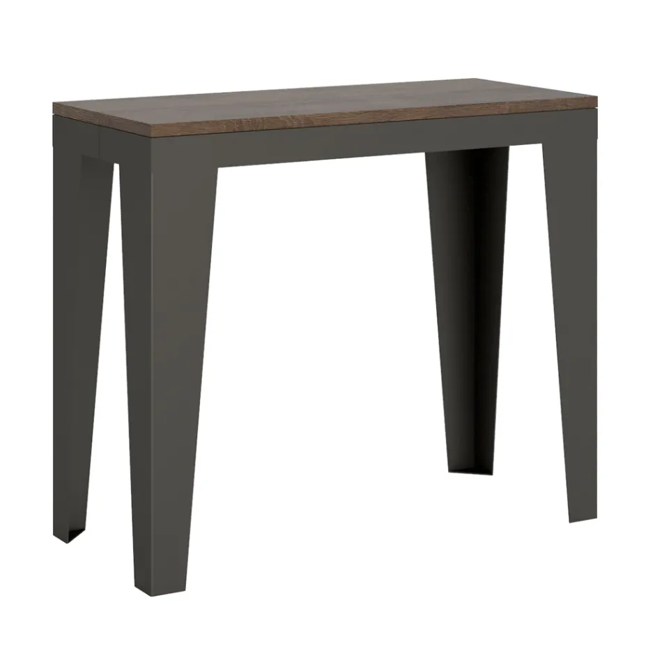 Extendable Console up to 300 cm in Made in Italy Wooden Microparticles – Flamber Viadurini