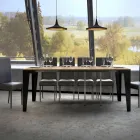 Extendable Console up to 300 cm in Made in Italy Wooden Microparticles – Flamber Viadurini