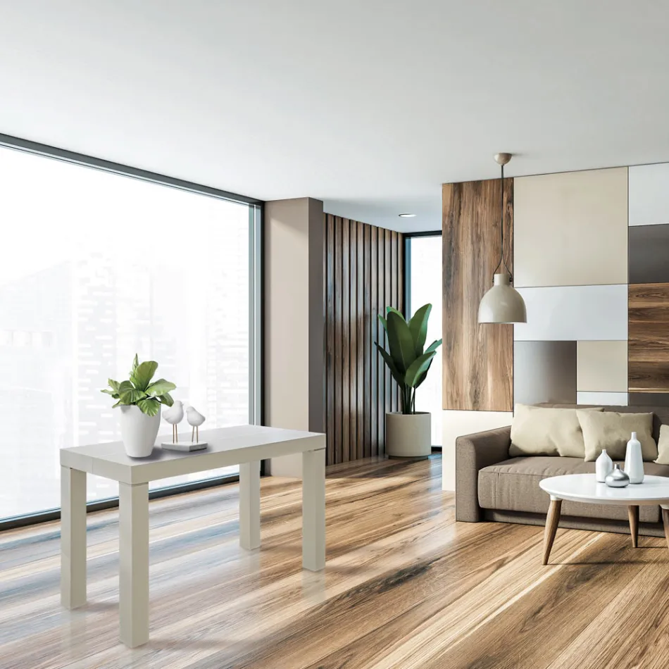 Extendable Console in Ash Wood with Extensions Made in Italy - Gandalf Viadurini