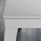 Extendable Console in Grey Grey Lacquered Ash Wood - Woodpecker Viadurini