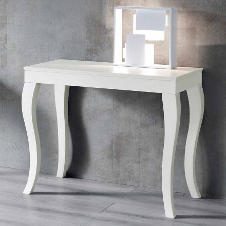 Extendable Console in Grey Grey Lacquered Ash Wood - Woodpecker Viadurini