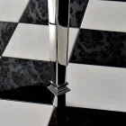 Vintage Bathroom Console 105 cm in White Ceramic with Feet, Made in Italy - Marwa Viadurini