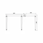 90 cm Vintage Bathroom Console, White Ceramic, with Feet Made in Italy - Nausica Viadurini