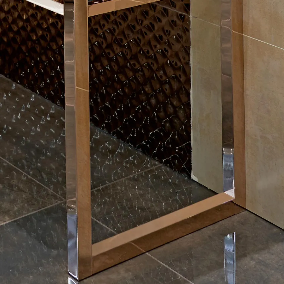 Bathroom Console Vintage L 135 cm with Double Bowl in Ceramic with Feet - Nausica Viadurini