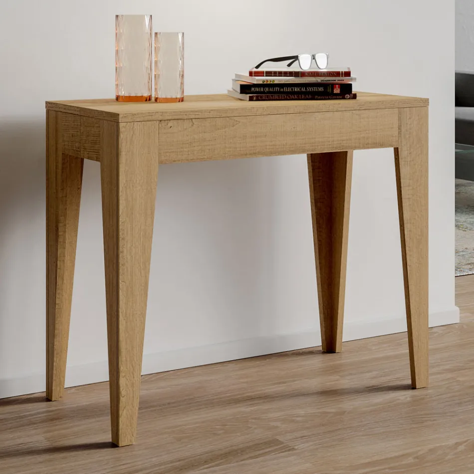 Classic Console Extendable to 3 m in Melamine Wood Made in Italy - Argelia Viadurini