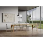 Classic Console Extendable to 3 m in Melamine Wood Made in Italy - Argelia Viadurini
