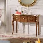 Classic Wooden Console 3 or 5 Luxury Drawers Made in Italy - London Viadurini