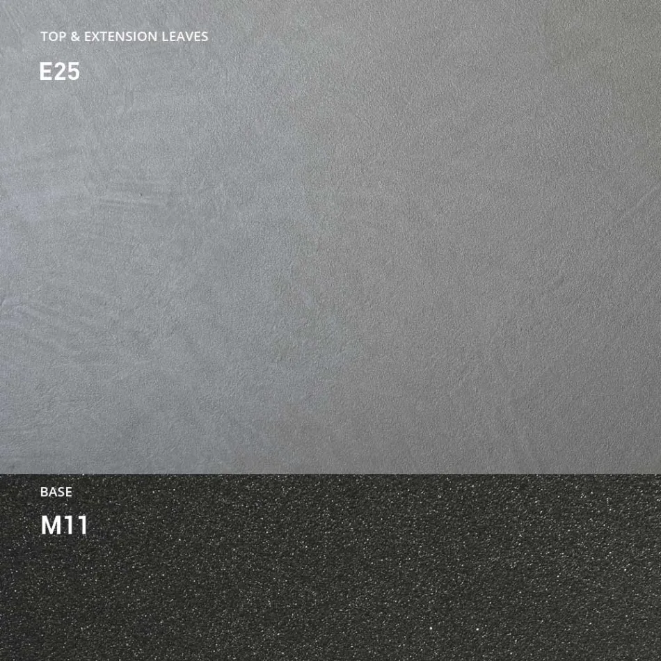 Console with Mortar Effect Top and Metal Base Made in Italy - Timedio Viadurini