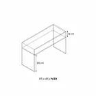 Entrance Console in Extra-clear Glass with 2 Canaletto Walnut Drawers - Selex Viadurini