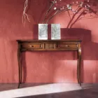 Lounge Console with 2 Drawers in Bassano Wood France Made in Italy - Bumba Viadurini