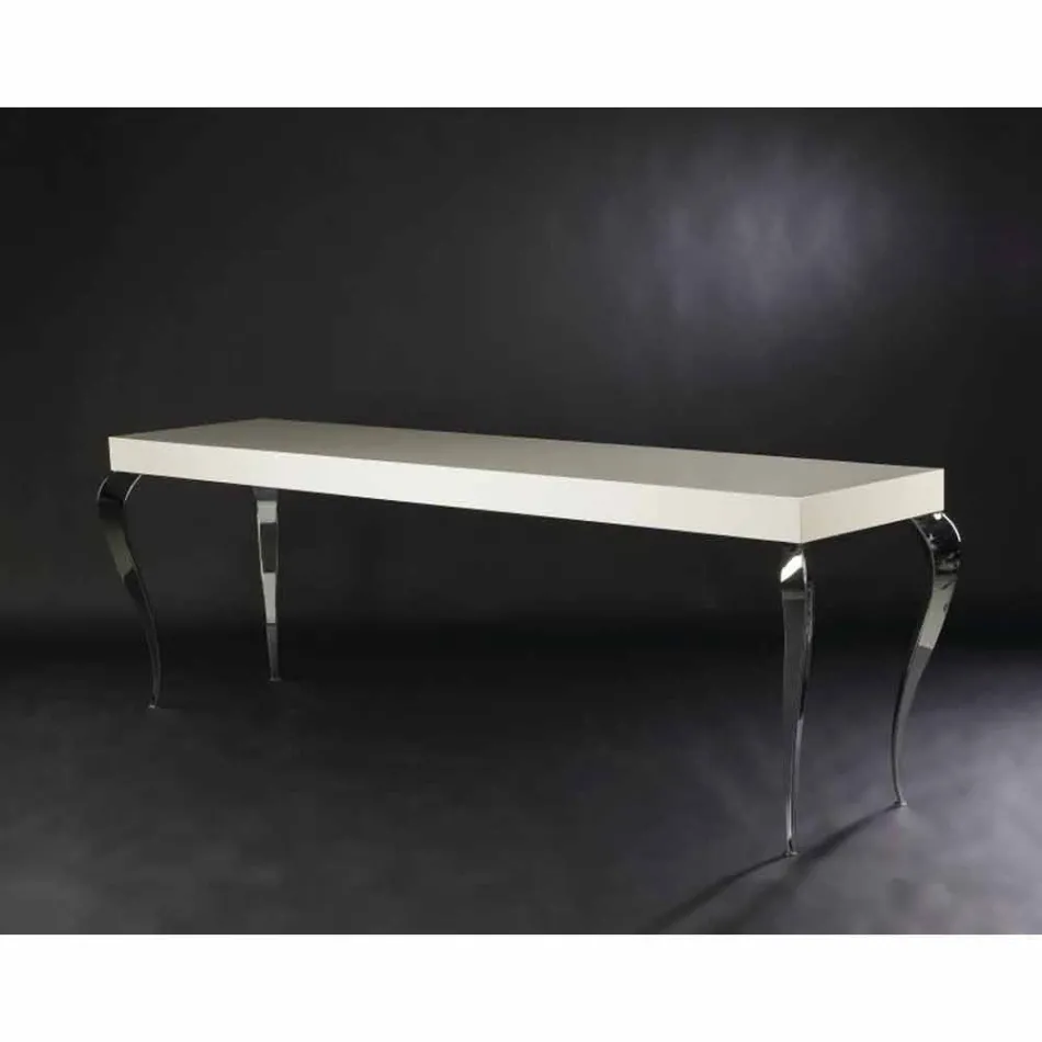 Design console with four legs in MDF and Luigi steel Viadurini