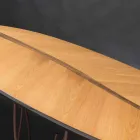 Design console with oak veneer and crafts walnut Fenice Viadurini