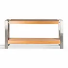 Rectangular double-design console table in Aida oak Viadurini