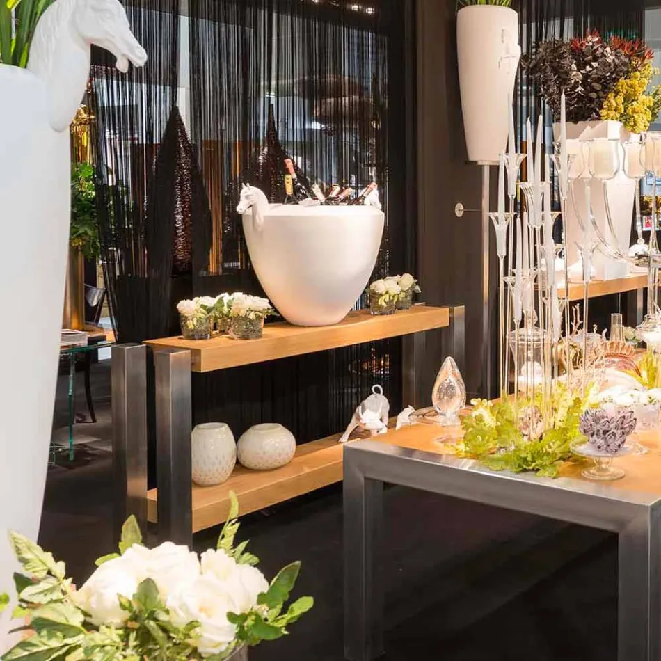 Rectangular double-design console table in Aida oak Viadurini