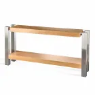 Rectangular double-design console table in Aida oak Viadurini