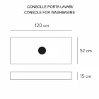 Console and Bathroom Shelf in Gres and Washbasin in Vetrochina, 4 Colours - Rametina Viadurini