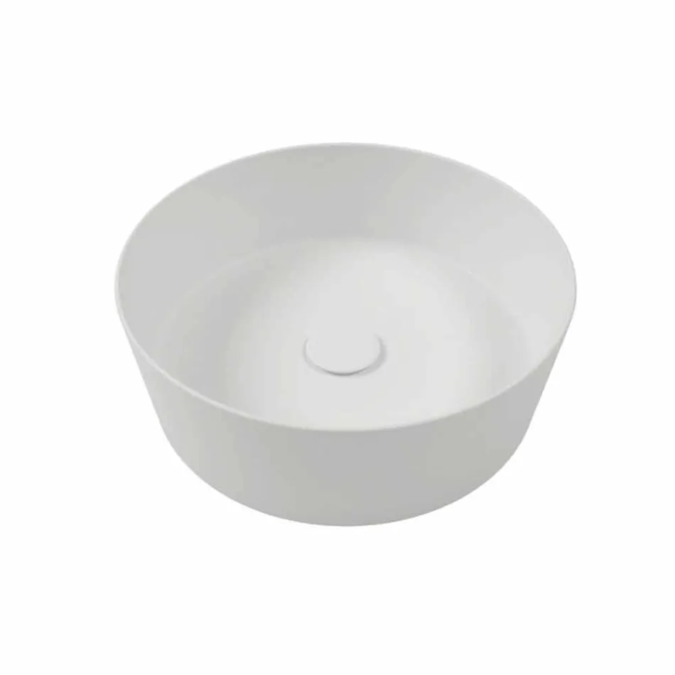 Console and Bathroom Shelf in Gres and Washbasin in Vetrochina, 4 Colours - Rametina Viadurini