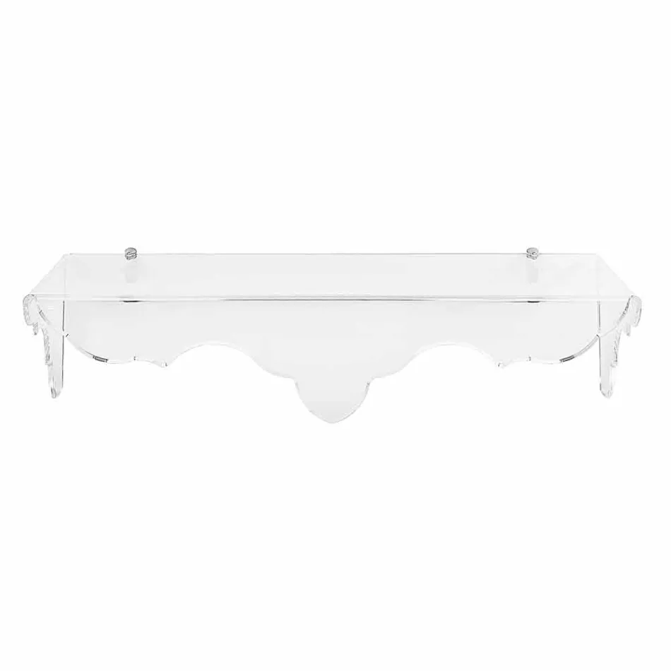 Fixed wall-mounted white plexiglass wall-mounted white console, made in Italy Viadurini