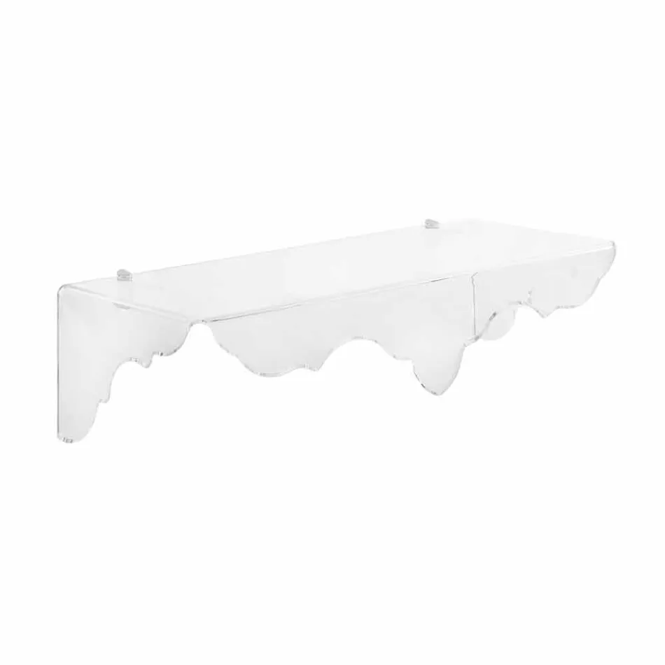 Fixed wall-mounted white plexiglass wall-mounted white console, made in Italy Viadurini