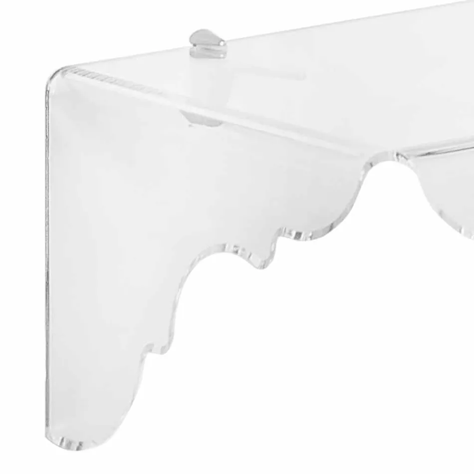 Fixed wall-mounted white plexiglass wall-mounted white console, made in Italy Viadurini