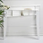 Fixed Console with 4 Object Storage Compartments in PMMA Made in Italy - Aladdin Viadurini