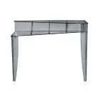 Fixed Console with 4 Object Storage Compartments in PMMA Made in Italy - Aladdin Viadurini