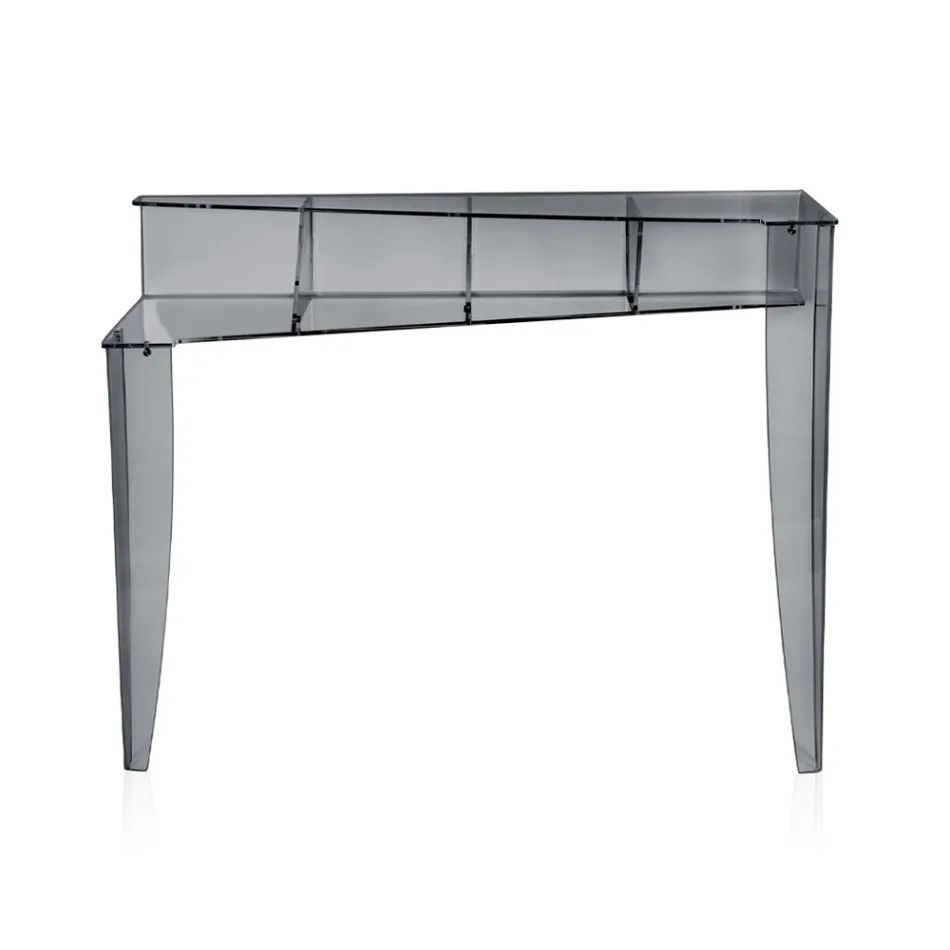 Fixed Console with 4 Object Storage Compartments in PMMA Made in Italy - Aladdin Viadurini