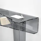 Fixed Console with 4 Object Storage Compartments in PMMA Made in Italy - Aladdin Viadurini