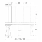 Console in Wood and Metal Extendable Up to 295 cm Made in Italy - Timedio Viadurini