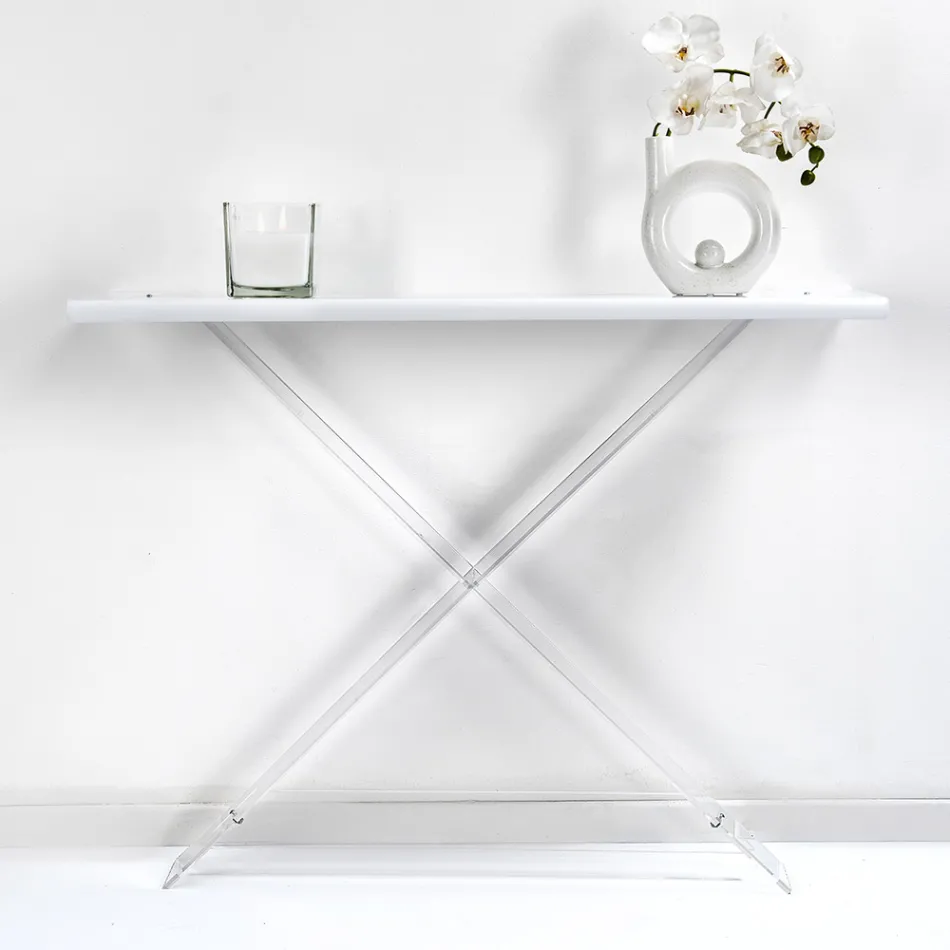 Plexiglass Console for Entrance or Lounge Made in Italy - Tennessee Viadurini