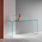 Console in Extra-clear Glass Elegant Minimal Design 2 Dimensions - Selex Viadurini